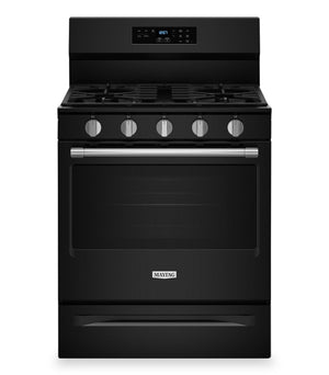 Cuisinière à gaz Maytag de 5 pi3 à convection avec friture à air sans préchauffage - noire - MFGS6030RB