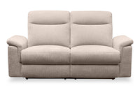  Sofa inclinable Sutton 76 po en tissu de chenille crème