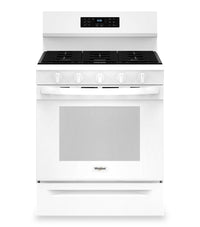  Cuisinière à gaz Whirlpool de 5 pi³ avec friture à air et autonettoyage - blanche - WFGS5030RW 