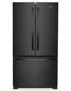 Réfrigérateur Whirlpool de 36 po et de 25,2 pi³ à portes françaises - noir - WRFF3036RB