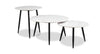 Ensemble 3 tables modernes Delancey de 31,5 po (table à café et 2 tables de bout) - blanc