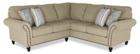  Sofa sectionnel Wynn 2 pièces en chenille - taupe 