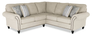 Sofa sectionnel Wynn 2 pièces en chenille - lin