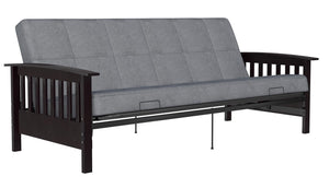 Futon Brixen de DHP avec matelas pour lit double - gris