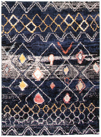 Carpette Makondo Classic bleu marin - 3 pi 11 pox 5 pi 11 po