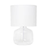 Lampe de table Simple Designs en verre, transparente