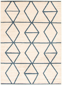 Carpette Anandi ivoire-bleu - 3 pi 11 pox 5 pi 7 po