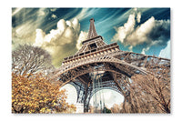  Wonderful Street View Of Eiffel Tower 16 po x 24 po : Cadre d'art mural et panneau de tissu