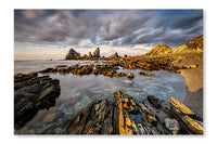  Atlantic Coast In Northwestern Spain 28 po x 42 po : Cadre d'art mural et panneau de tissu