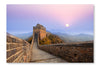 The Great Wall At Sunrise 28 po x 42 po : Oeuvre d’art murale en panneau de tissu sans cadre