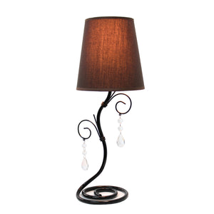Lampe de table Simple Designs de style romantique tendance avec cristaux suspendus