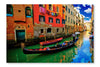 Venice Gondola 24 po x 36 po : Oeuvre d’art murale en panneau de tissu sans cadre