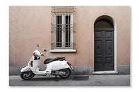 Typical Italian Motorcycle 28 po x 42 po : Oeuvre d’art murale en panneau de tissu sans cadre