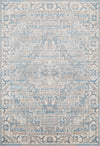 Carpette Shi bleu rétro à motifs de diamants 5 x 8