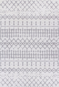 Carpette Lav grise à motifs marocains 7 x 10