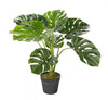 Monstera artificiel de 23 po en pot noir