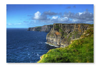  Cliffs On Ireland 28 po x 42 po : Cadre d'art mural et panneau de tissu