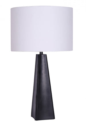 Lampe de table Aspen de 27 po en résine noir mat