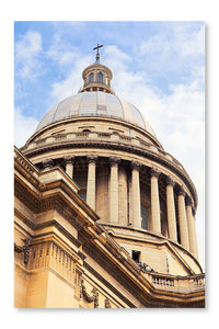 Pantheon Museum in Paris 16 po x 24 po : Oeuvre d’art murale en panneau de tissu sans cadre