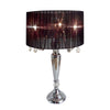 Lampe de table Elegant Designs de style romantique tendance avec cristaux suspendus