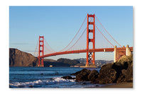 Golden Gate Bridge 16 po x 24 po : Oeuvre d’art murale en panneau de tissu sans cadre