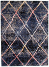 Carpette Makondo Abstract bleu marin - 3 pi 11 pox 5 pi 11 po