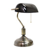 Lampe de bureau/de travail de type banquier Simple Designs, noire