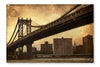 Manhattan Bridge 24 po x 36 po : Oeuvre d’art murale en panneau de tissu sans cadre