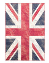 Carpette Union Jack bleu marin rouge - 3 pi 9 pox 5 pi 6 po