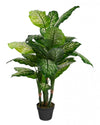 Dieffenbachia artificiel de 47 po en pot noir