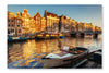  Beautiful Night In Amsterdam 2 28 po x 42 po : Cadre d'art mural et panneau de tissu