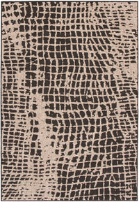 Carpette Sadie Safari noir-argent - 5 pi 3 pox 7 pi 7 po