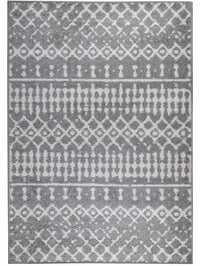 Carpette Lavan grise à motifs marocains 8 x 11