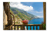  Beautiful View Of The Town Of Positano 16 po x 24 po : Cadre d'art mural et panneau de tissu