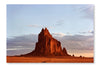  A Fiery Shiprock, New Mexico 24 po x 36 po : Cadre d'art mural et panneau de tissu