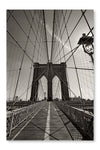  Brooklyn Bridge In New York City 16 po x 24 po : Cadre d'art mural et panneau de tissu