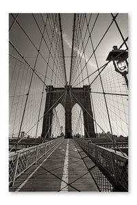  Brooklyn Bridge In New York City 16 po x 24 po : Cadre d'art mural et panneau de tissu