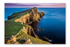 Sunset At Neist Point Lighthouse, Scotland 28 po x 42 po : Oeuvre d’art murale en panneau de tissu sans cadre