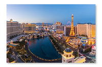 Cityscape of Las Vegas Strip Aerial View 16 po x 24 po : Oeuvre d’art murale en panneau de tissu sans cadre