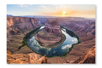  Beautiful Horseshoe Bend At Sunset 28 po x 42 po : Cadre d'art mural et panneau de tissu
