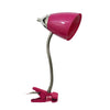 Lampe à col de cygne flexible à pince Limelights Flossy pour le bureau - rose