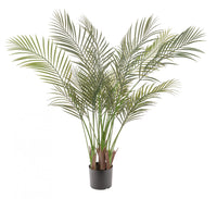  Palmier areca artificiel de 47 po pour l’intérieur et l’extérieur en pot noir 