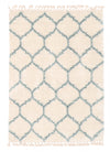 Carpette à poil long Helma Trellis crème 5 pi 3 po x 7 pi 3 po