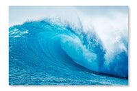 Beautiful Blue Ocean Wave 24 po x 36 po : Oeuvre d’art murale en panneau de tissu sans cadre