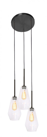 Luminaire suspendu de 6 po à 3 lumières bronze brossé foncé 