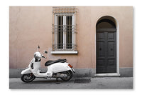Typical Italian Motorcycle 24 po x 36 po : Oeuvre d’art murale en panneau de tissu sans cadre