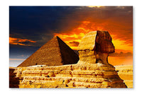 Great Sphinx 16 po x 24 po : Oeuvre d’art murale en panneau de tissu sans cadre