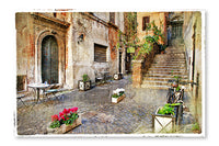  Old Italy Streets 24 po x 36 po : Cadre d'art mural et panneau de tissu