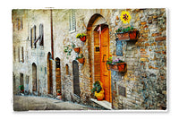  Charming Old Streets Of Medieval Towns Of Tuscany 24 po x 36 po : Cadre d'art mural et panneau de tissu