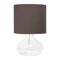 Lampe de table Simple Designs en verre à motif de goutte d’eau, transparente